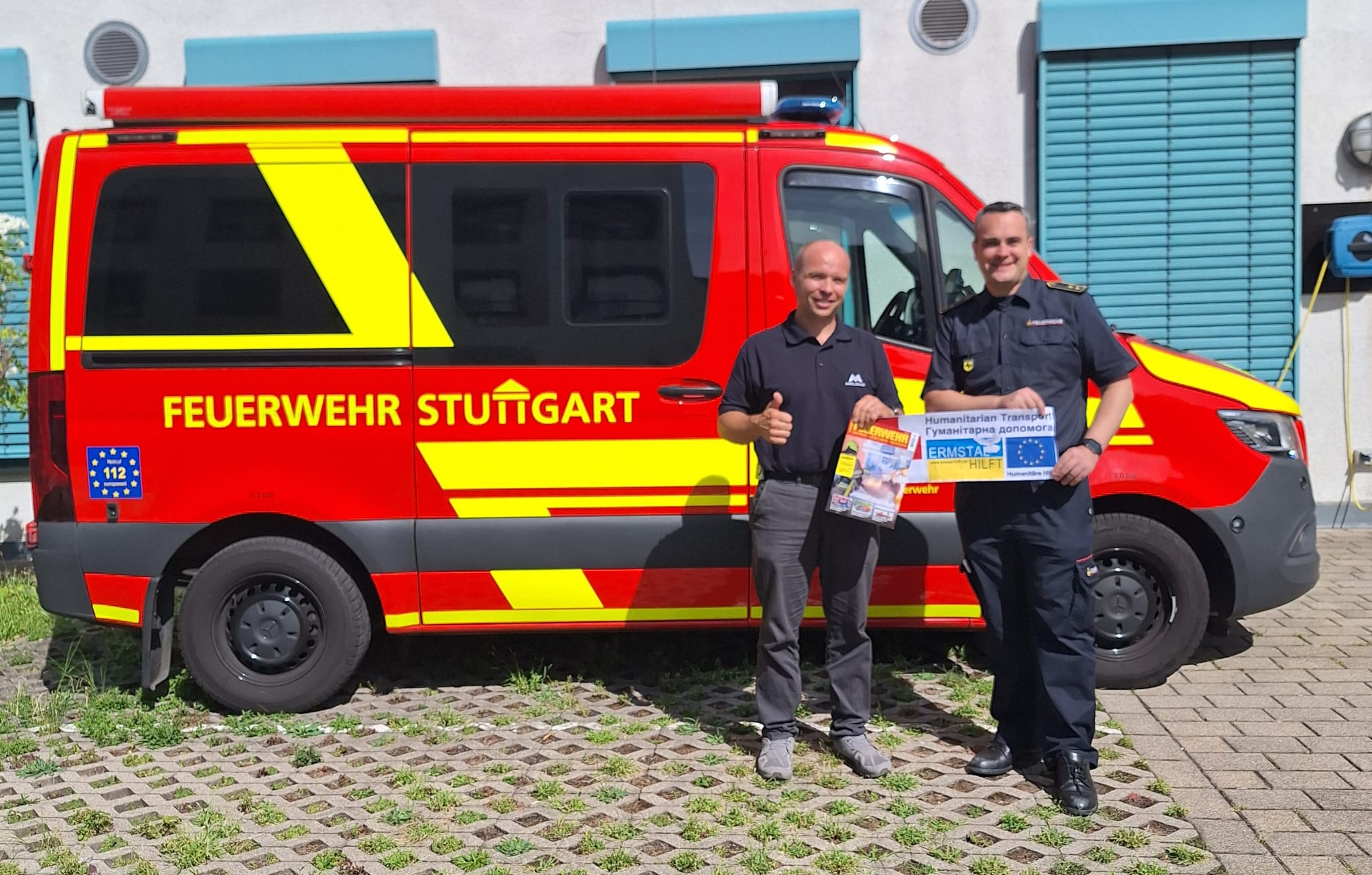 Begegnung im Rahmen des Erfahrungsaustauschs mit der Feuerwehr Stuttgart.