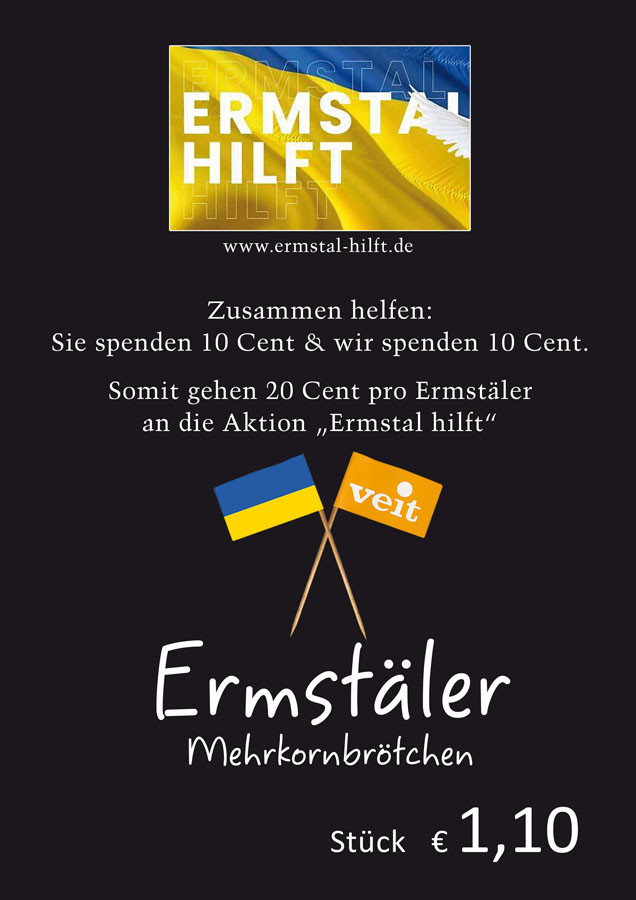 Aktionsplakat zum Ermstäler-Mehrkornbrötchen